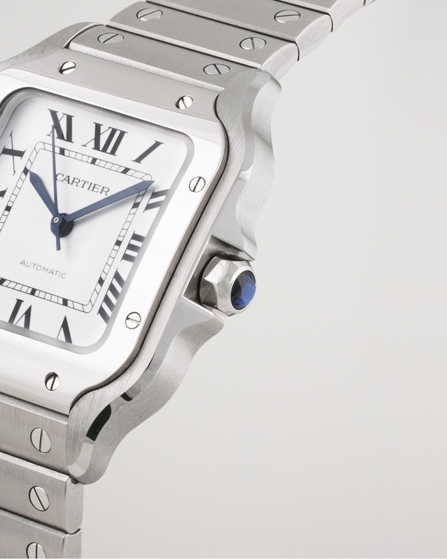 Herren | Pre-Owned & Vintage Watches | Cartier Pre-Owned | Santos De Cartier WSSA0029 Steel White