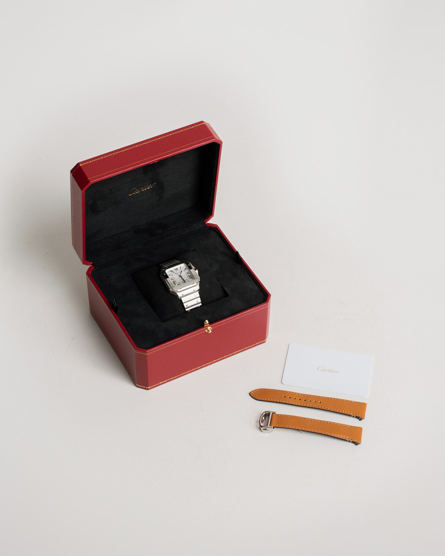 Herren | Pre-Owned & Vintage Watches | Cartier Pre-Owned | Santos De Cartier WSSA0029 Steel White