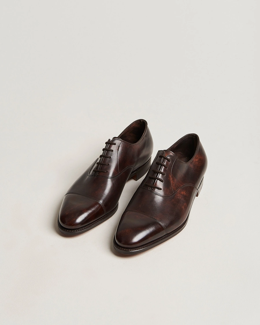 Herren | Handgefertigte Schuhe | John Lobb | City II Oxford Dark Brown Calf