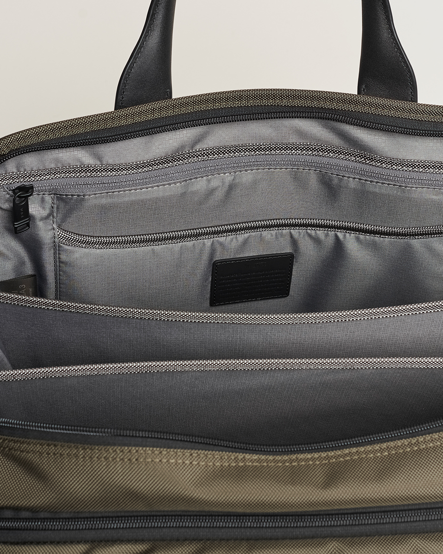 Herren | TUMI Alpha 3 Expandable Organizer Laptop Brief Olive Night | TUMI | Alpha 3 Expandable Organizer Laptop Brief Olive Night