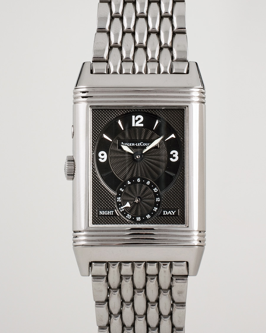 Herren | Pre-Owned & Vintage Watches | Jaeger-LeCoultre Pre-Owned | Reverso Duoface 270.840 Steel Silver Black