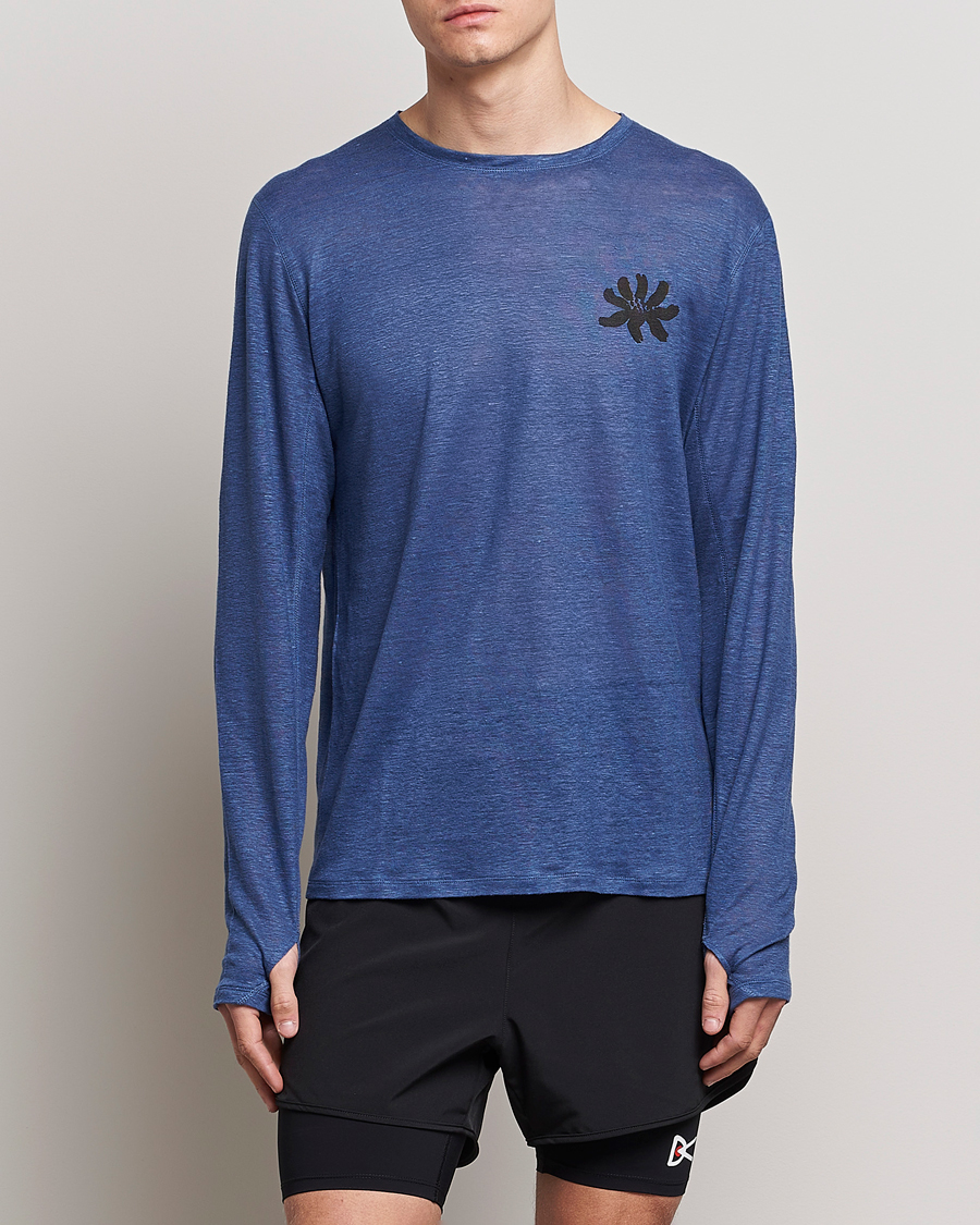 Herren |  | District Vision | Suhka Hemp Long Sleeve T-Shirt Ocean Blue