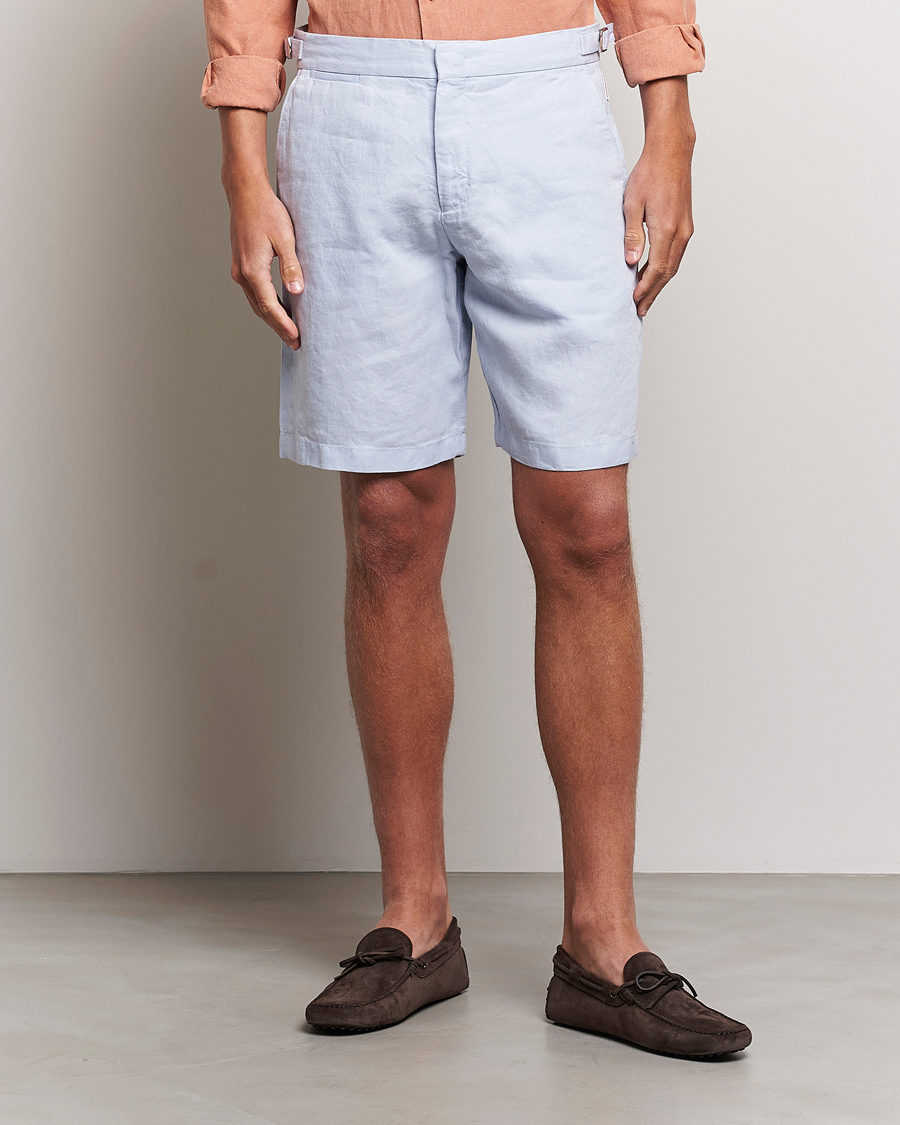Herren | Leinenshorts | Orlebar Brown | Norwich Linen Shorts Light Island Sky