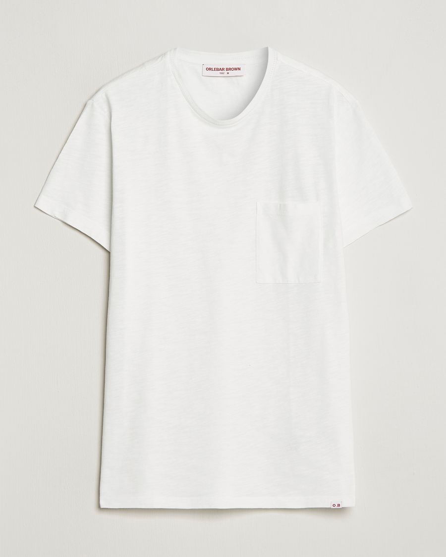 Herren | T-Shirts | Orlebar Brown | OB Classic Garment Dyed Cotton T-Shirt White Sand