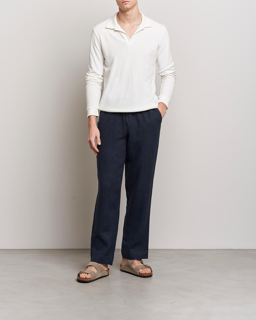 Herren | Pullover | Orlebar Brown | Bouvet Cotton/Modal Terry Long Sleeve Terry Sandbar