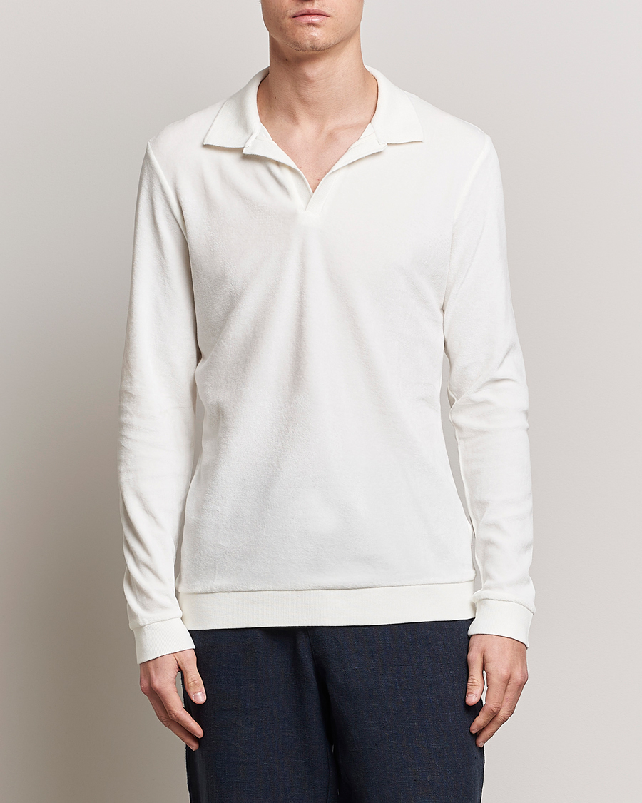 Herren | 30% sale | Orlebar Brown | Bouvet Cotton/Modal Terry Long Sleeve Terry Sandbar