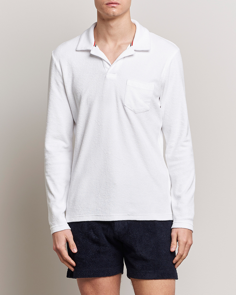 Herren | Pullover | Orlebar Brown | Terry Long Sleeve OB Stripe White