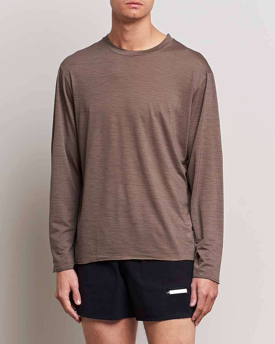Herren | T-Shirts | Satisfy | CloudMerino Long Tee Warm Stone