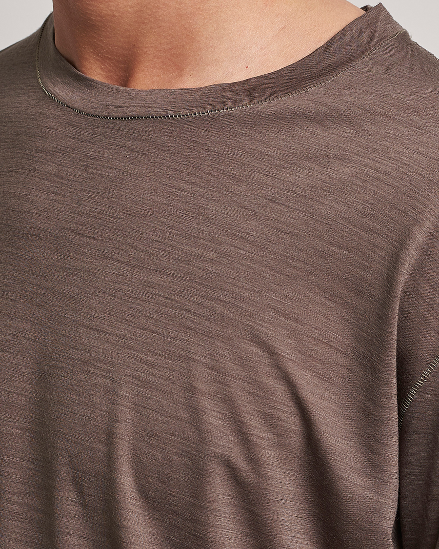 Herren | T-Shirts | Satisfy | CloudMerino Long Tee Warm Stone