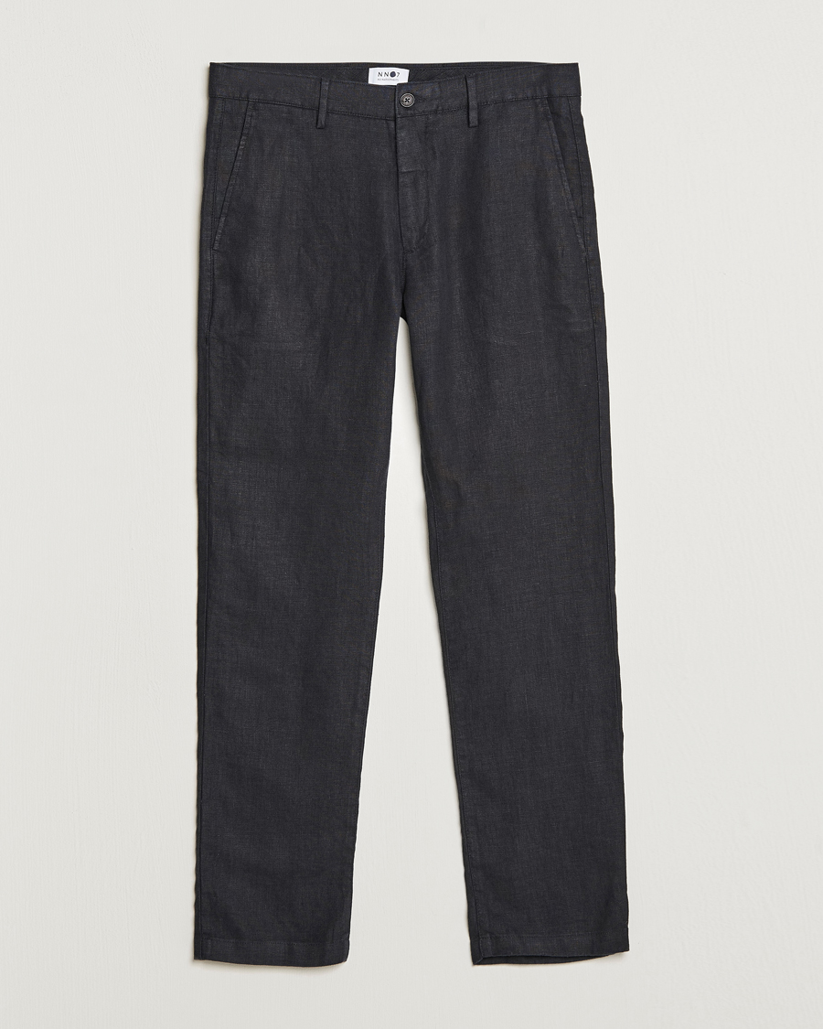 Herren | Hosen | NN07 | Karl Linen Trousers Black