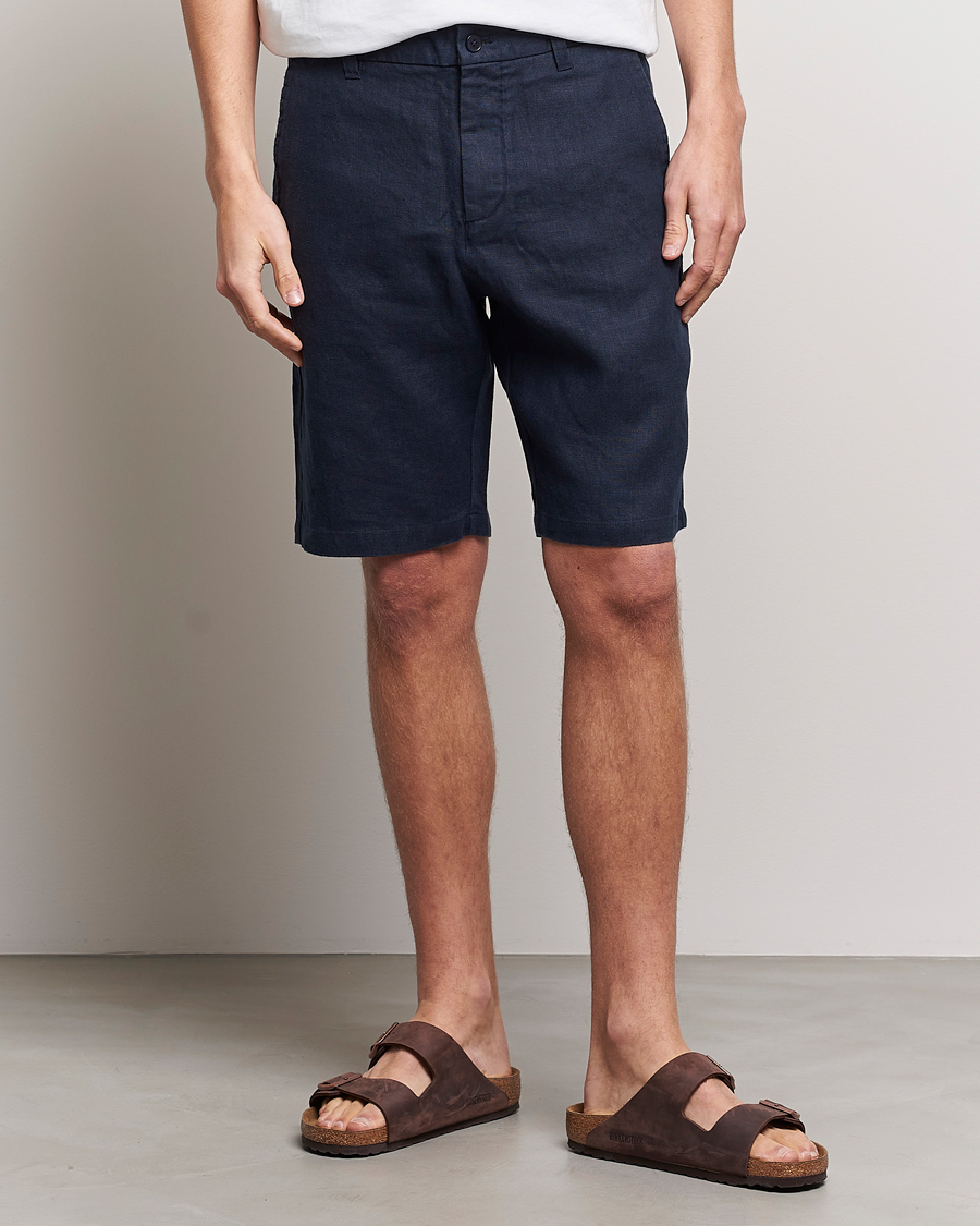 Herren | 30% sale | NN07 | Crown Linen Shorts Navy