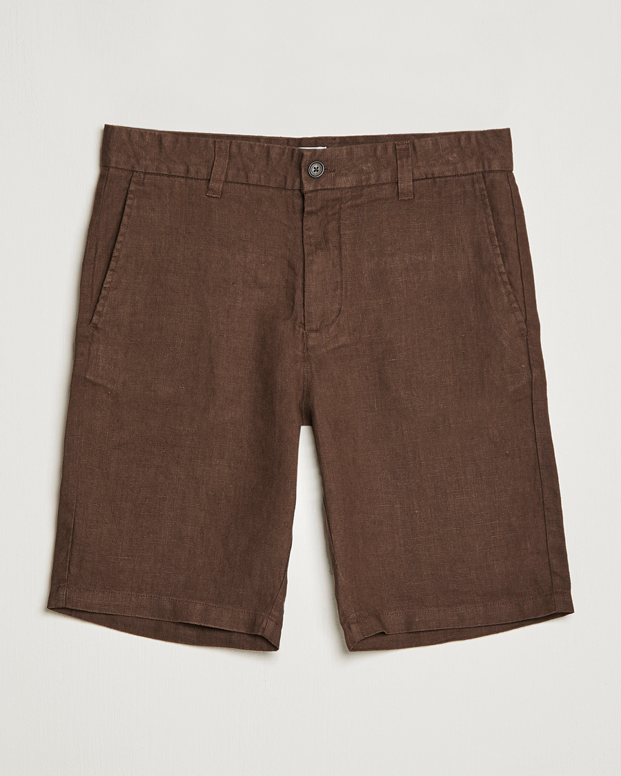 Herren | Shorts | NN07 | Crown Linen Shorts Brown