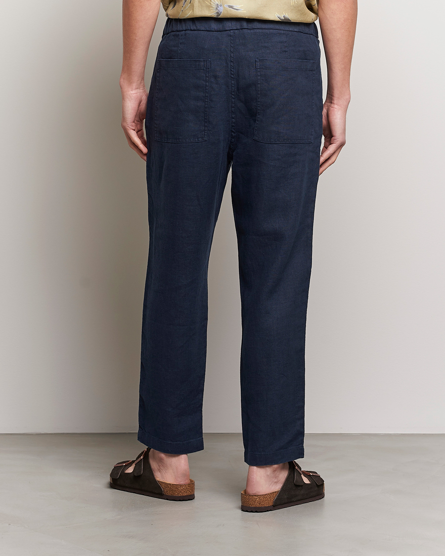 Herren | Hosen | NN07 | Keith Drawstring Linen Trousers Navy