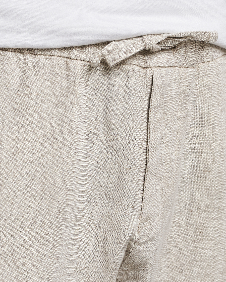 Herren | Hosen | NN07 | Keith Drawstring Linen Trousers Oat