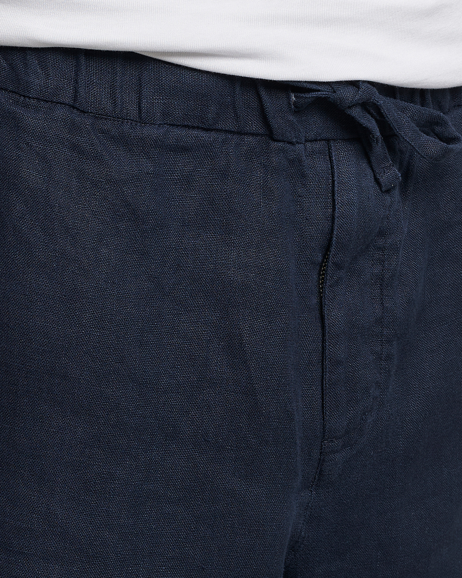 Herren | Shorts | NN07 | Keith Drawstring Linen Shorts Navy