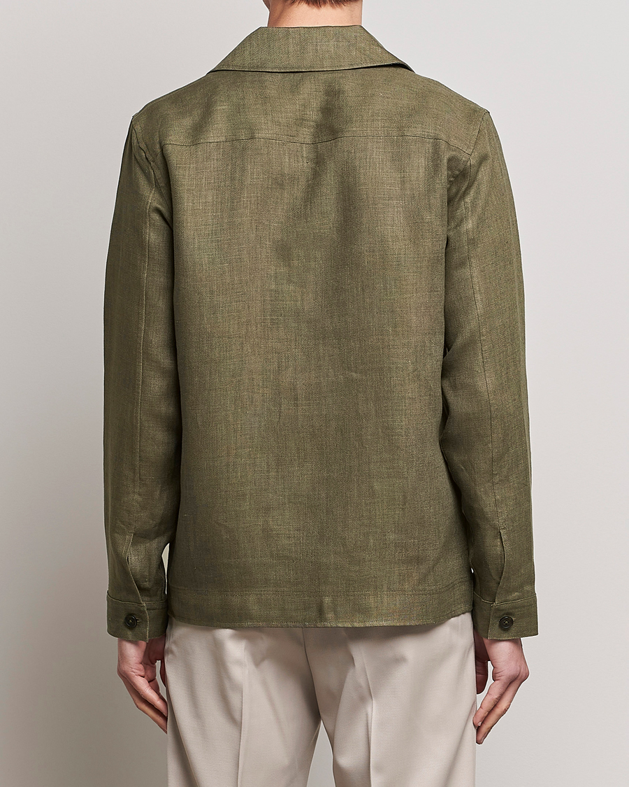 Herren | Hemden | NN07 | Olav Linen Overshirt Army