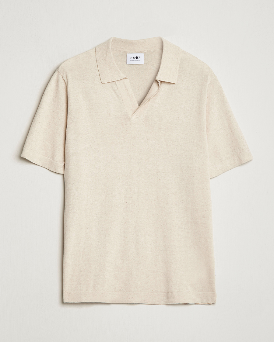 Herren | Poloshirts | NN07 | Ryan Cotton/Linen Polo Oat