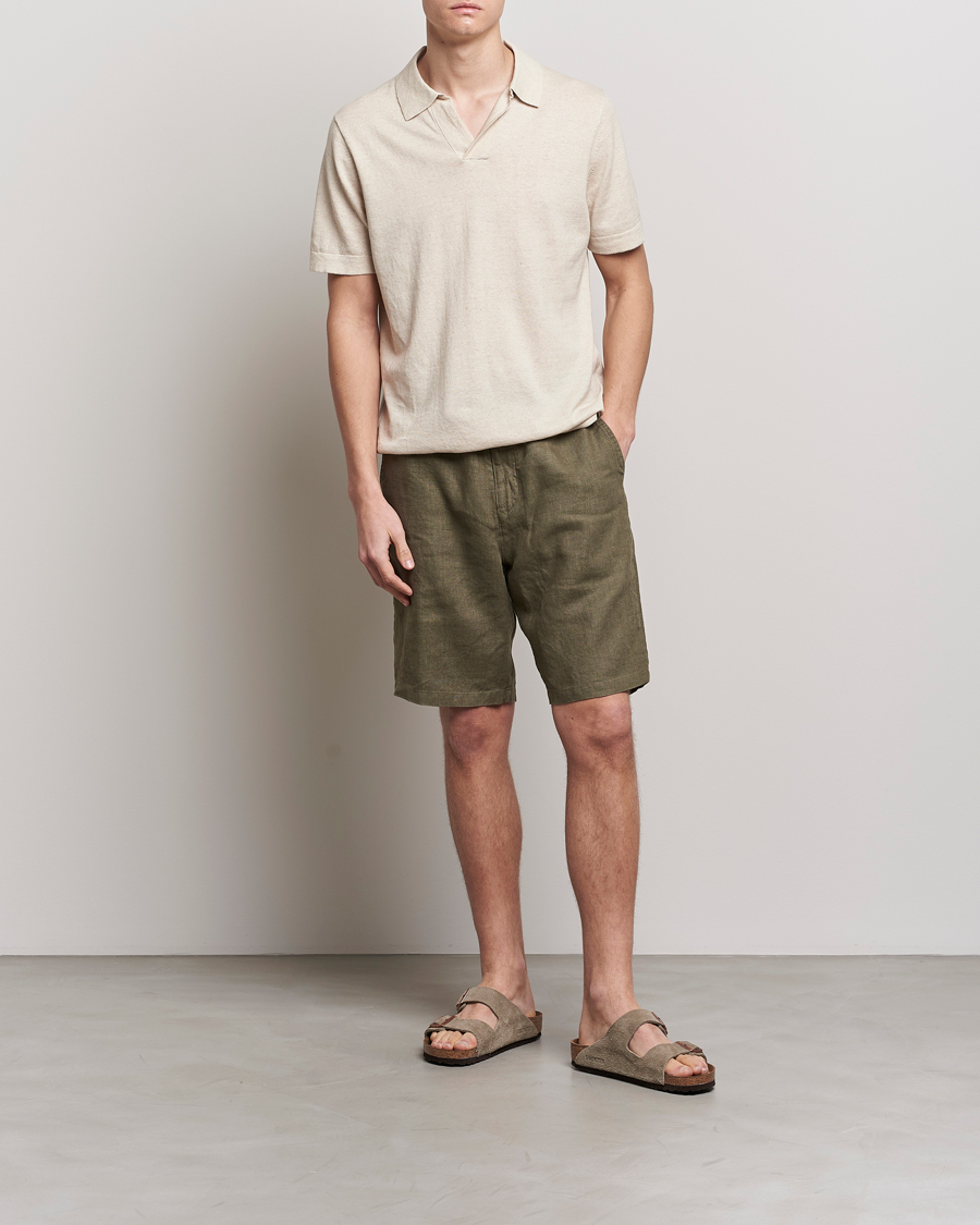 Herren | Poloshirts | NN07 | Ryan Cotton/Linen Polo Oat