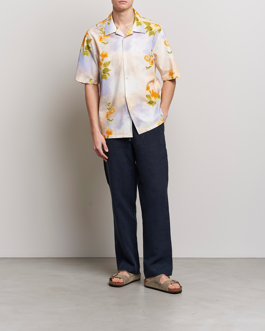Herren | Hemden | NN07 | Ole Short Sleeve Printed Cotton/Tencel Shirt Multi