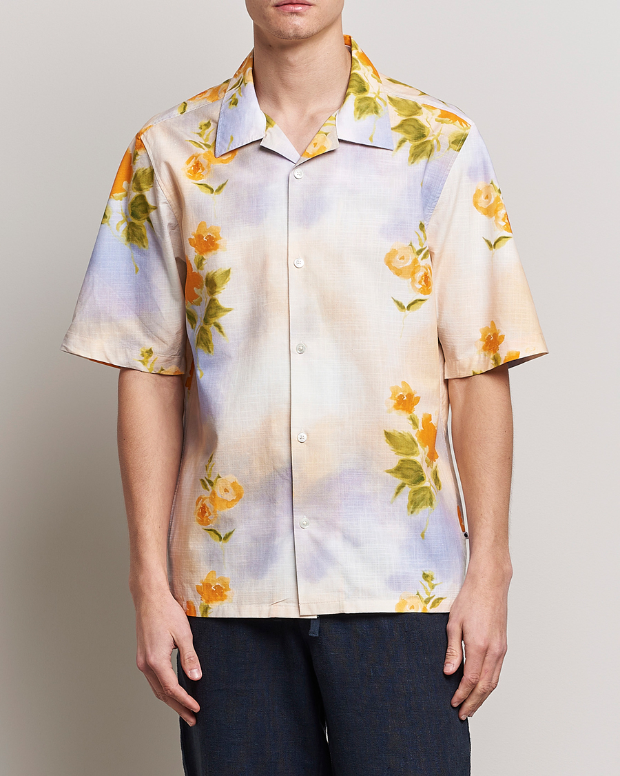 Herren |  | NN07 | Ole Short Sleeve Printed Cotton/Tencel Shirt Multi