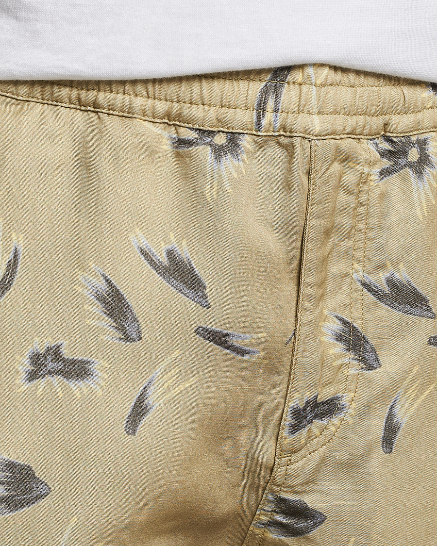 Herren | Shorts | NN07 | Warren Tencel/Linen Printed Shorts Pale Olive