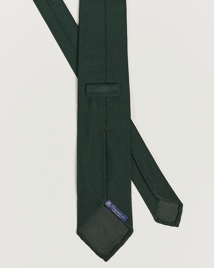 Herren | Finamore Napoli Grenadine Silk Tie Forest Green | Finamore Napoli | Grenadine Silk Tie Forest Green