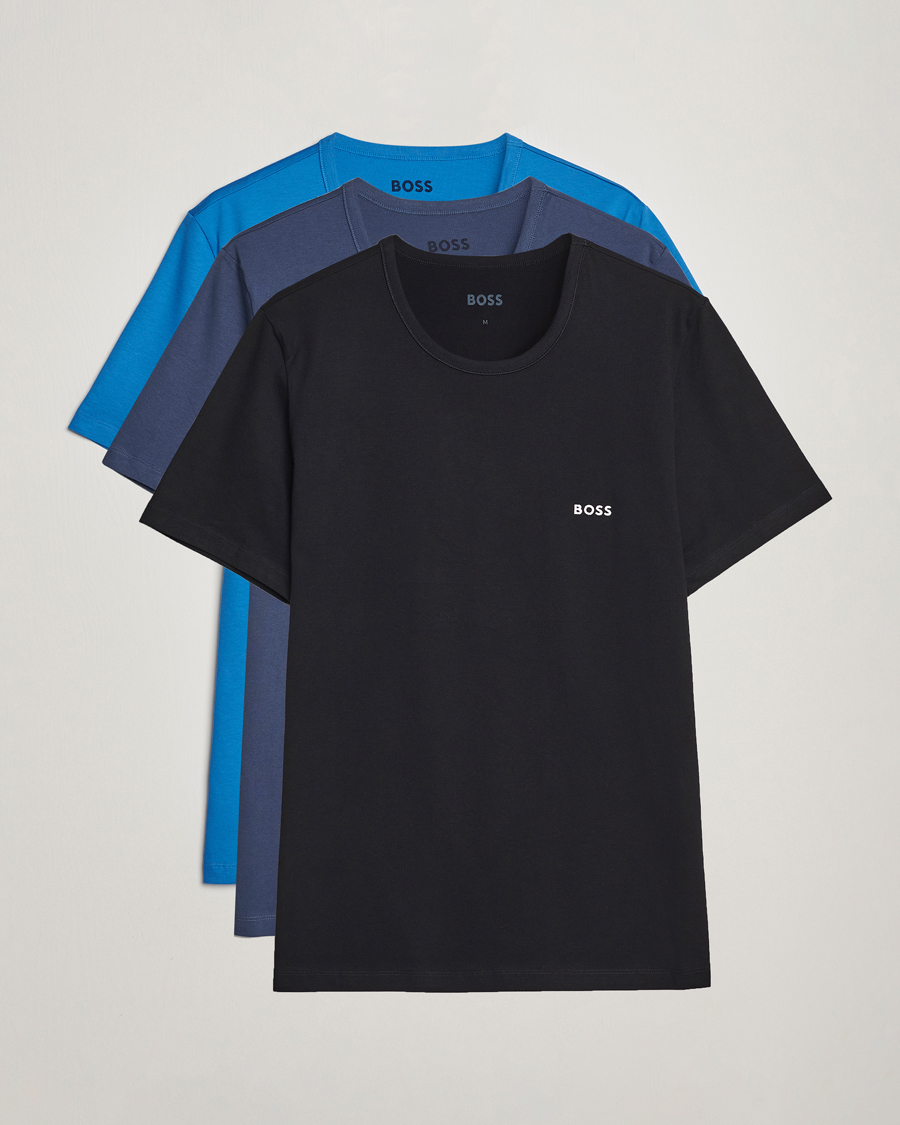 Herren |  | BOSS BLACK | 3-Pack Crew Neck T-Shirt Navy/Blue/Black