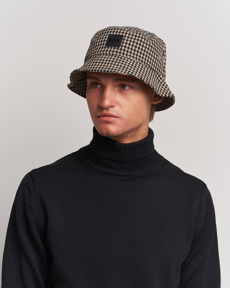 Herren | | BOSS BLACK | Saul Checked Bucket Hat Medium Beige