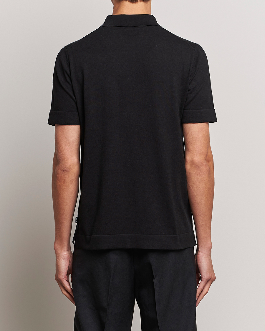 Herren | Poloshirts | BOSS BLACK | Ofiordo Checked Pocket Polo Black