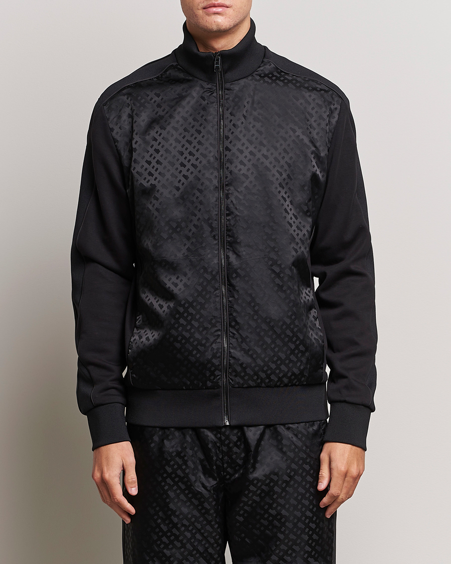 Herren |  | BOSS BLACK | Shepherd Monogram Full Zip Sweater Black