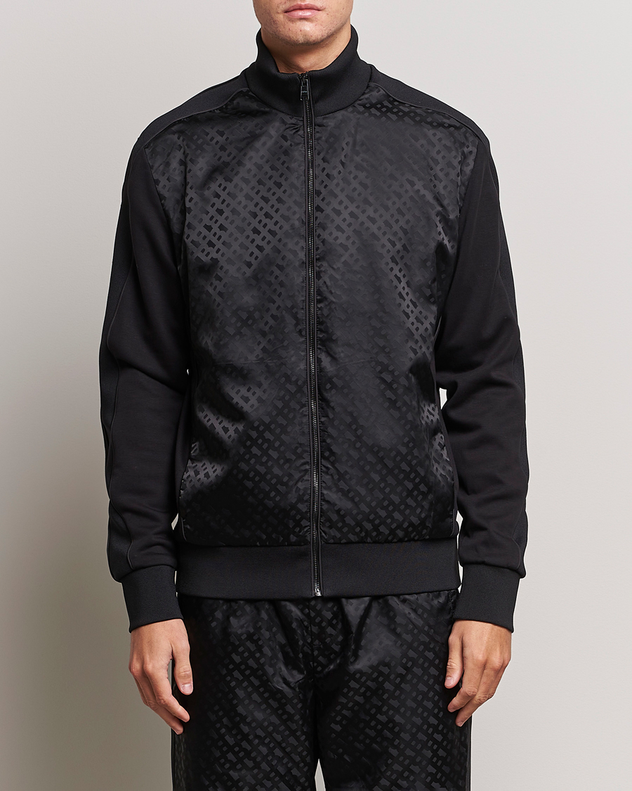 Herren | | BOSS BLACK | Shepherd Monogram Full Zip Sweater Black