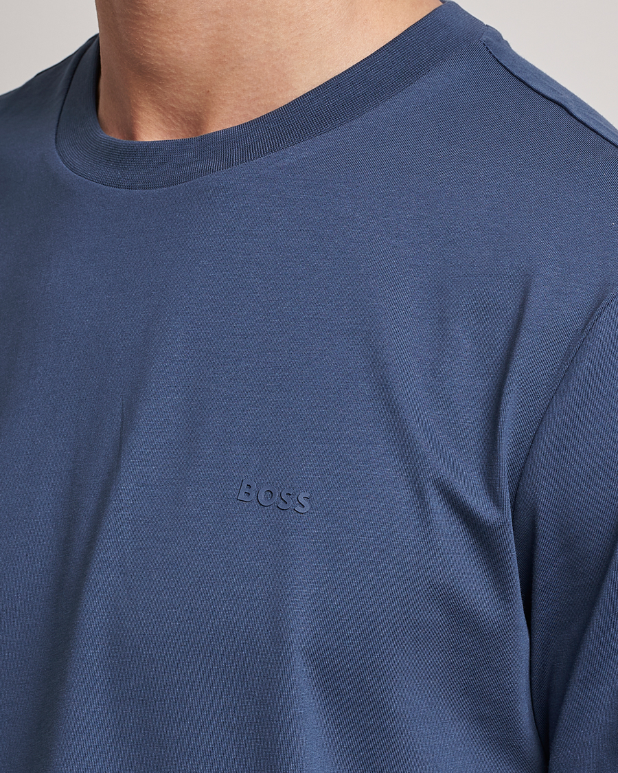 Herren | T-Shirts | BOSS BLACK | Thompson Crew Neck T-Shirt Open Blue