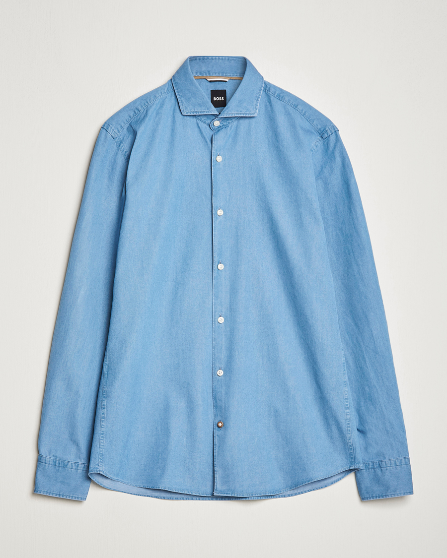 Herren | Hemden | BOSS BLACK | Hal Denim Shirt Open Blue