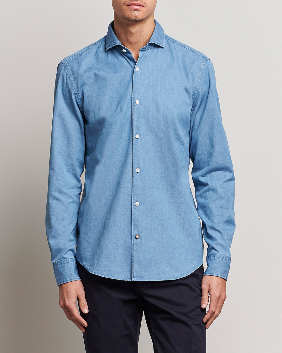 Herren | BOSS BLACK | BOSS BLACK | Hal Denim Shirt Open Blue