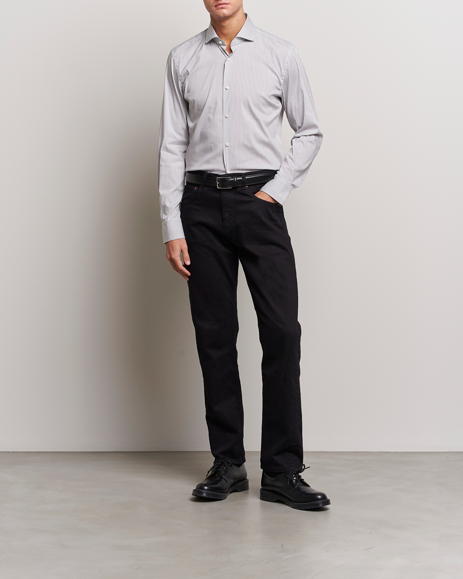 Herren | Hemden | BOSS BLACK | Hank 4-Way Micro Check Stretch Shirt Open Green