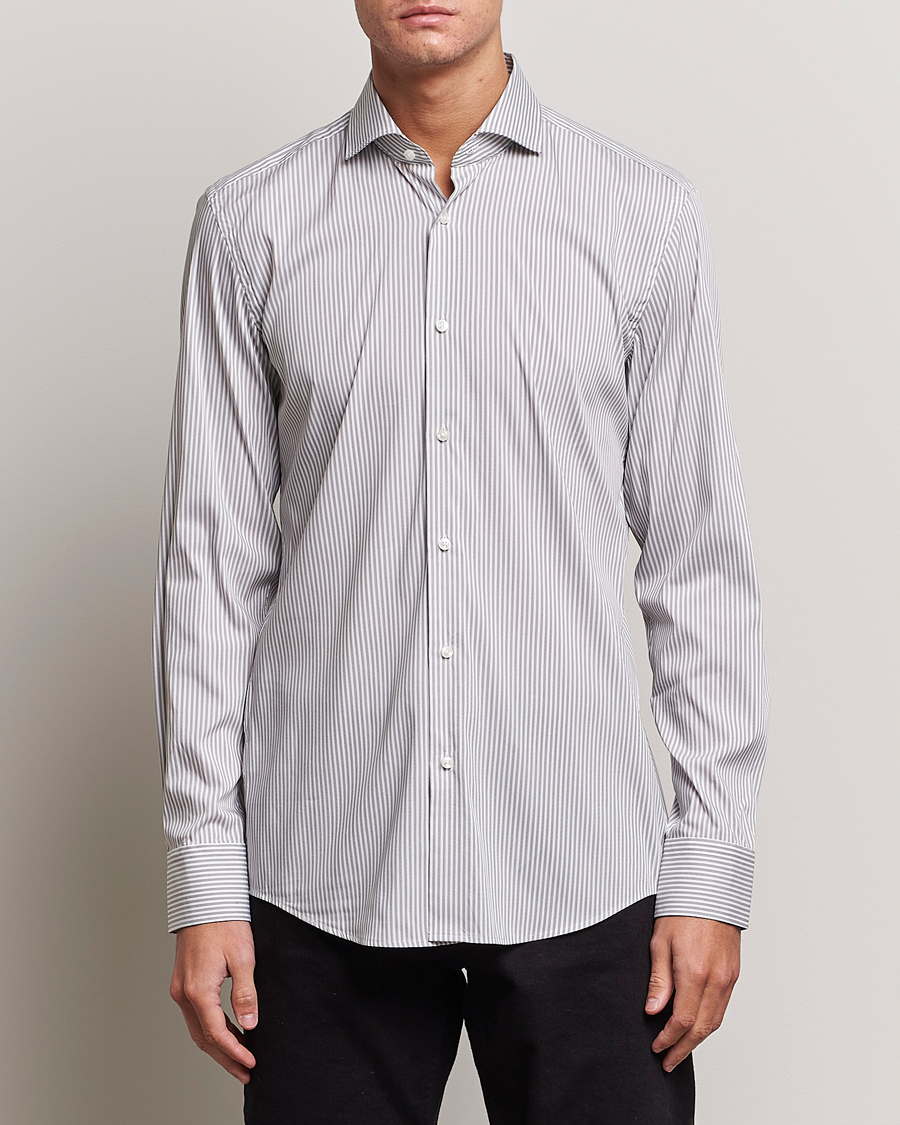Herren | | BOSS BLACK | Hank 4-Way Micro Check Stretch Shirt Open Green