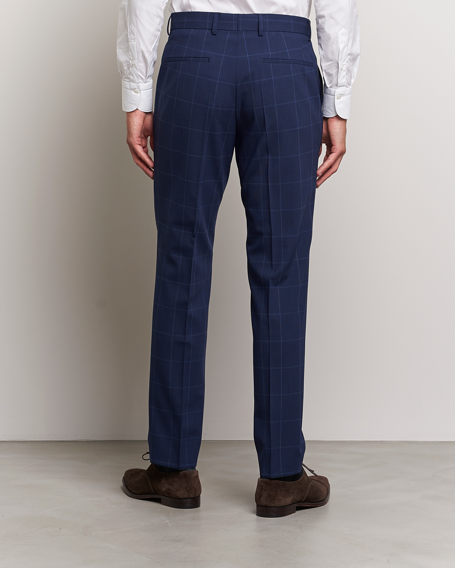 Herren | Hosen | BOSS BLACK | Genius Checked Suit Trousers Dark Blue