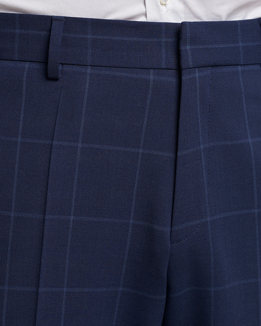 Herren | Hosen | BOSS BLACK | Genius Checked Suit Trousers Dark Blue