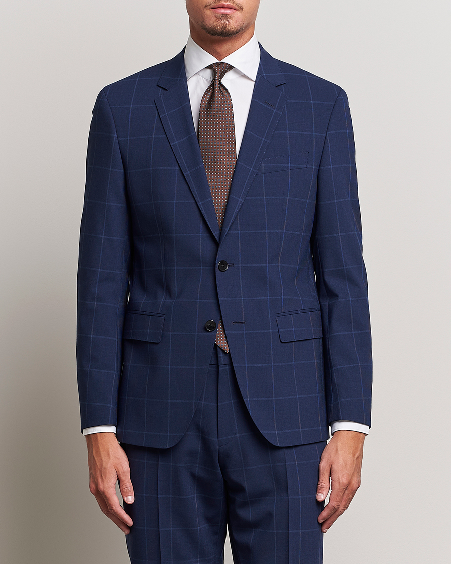 Herren | Sakkos | BOSS BLACK | Huge Checked Suit Blazer Dark Blue