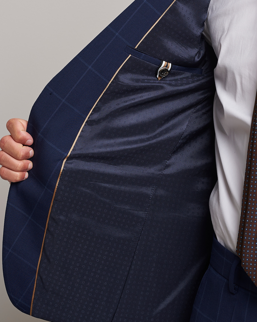 Herren | Sakkos | BOSS BLACK | Huge Checked Suit Blazer Dark Blue