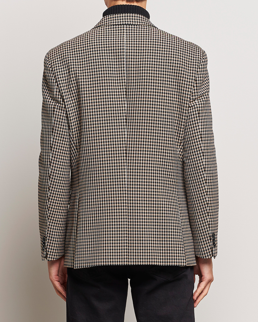 Herren | Sakkos | BOSS BLACK | Carper Tweed Checked Double Breasted Blazer Beige