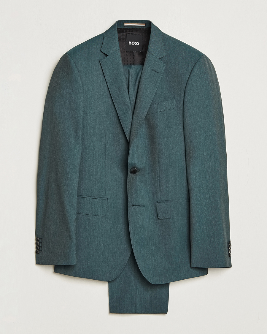 Herren | Anzüge | BOSS BLACK | Huge Wool Suit Open Green