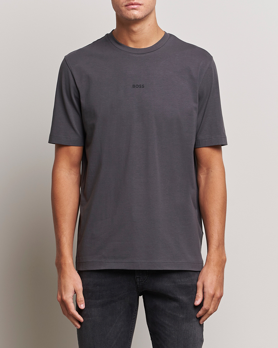 Herren | T-Shirts | BOSS ORANGE | Tchup Logo Crew Neck T-Shirt Dark Grey