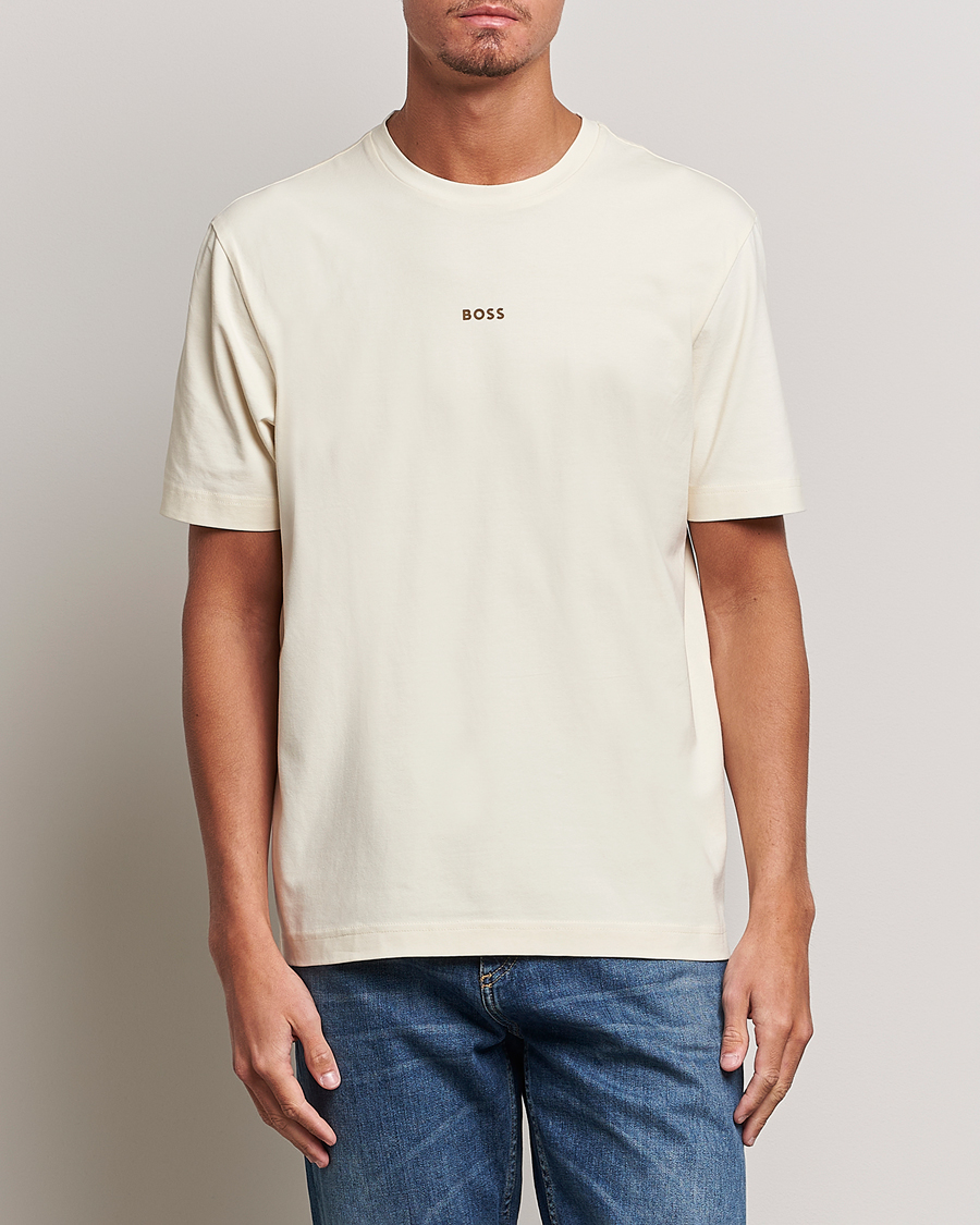 Herren | Neue Produktbilder | BOSS ORANGE | Tchup Logo Crew Neck T-Shirt Light Beige