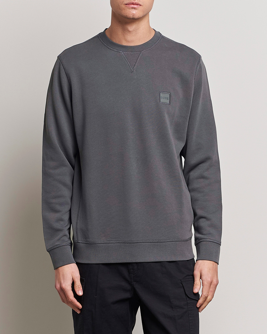 Herren | Pullover | BOSS ORANGE | Westart Logo Sweatshirt Dark Grey