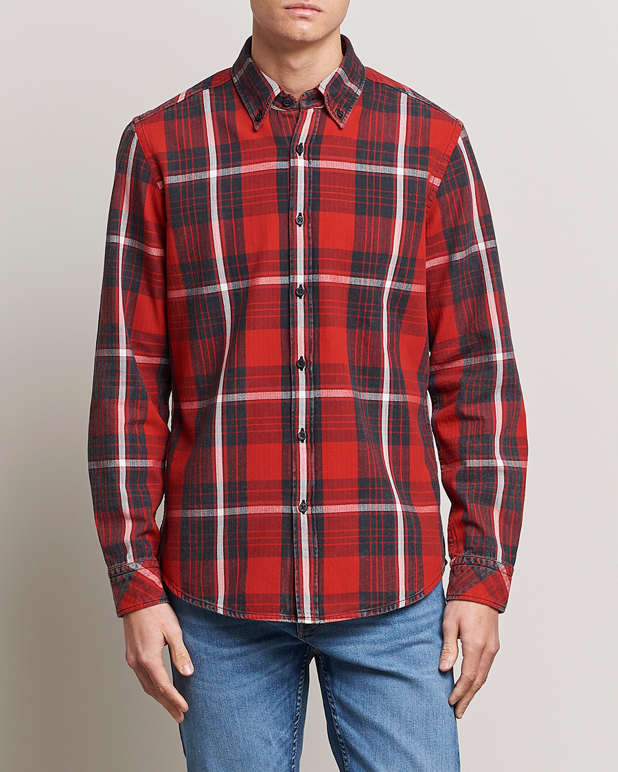 Herren | 60% sale | BOSS ORANGE | Rickert Checked Shirt Red/Grey