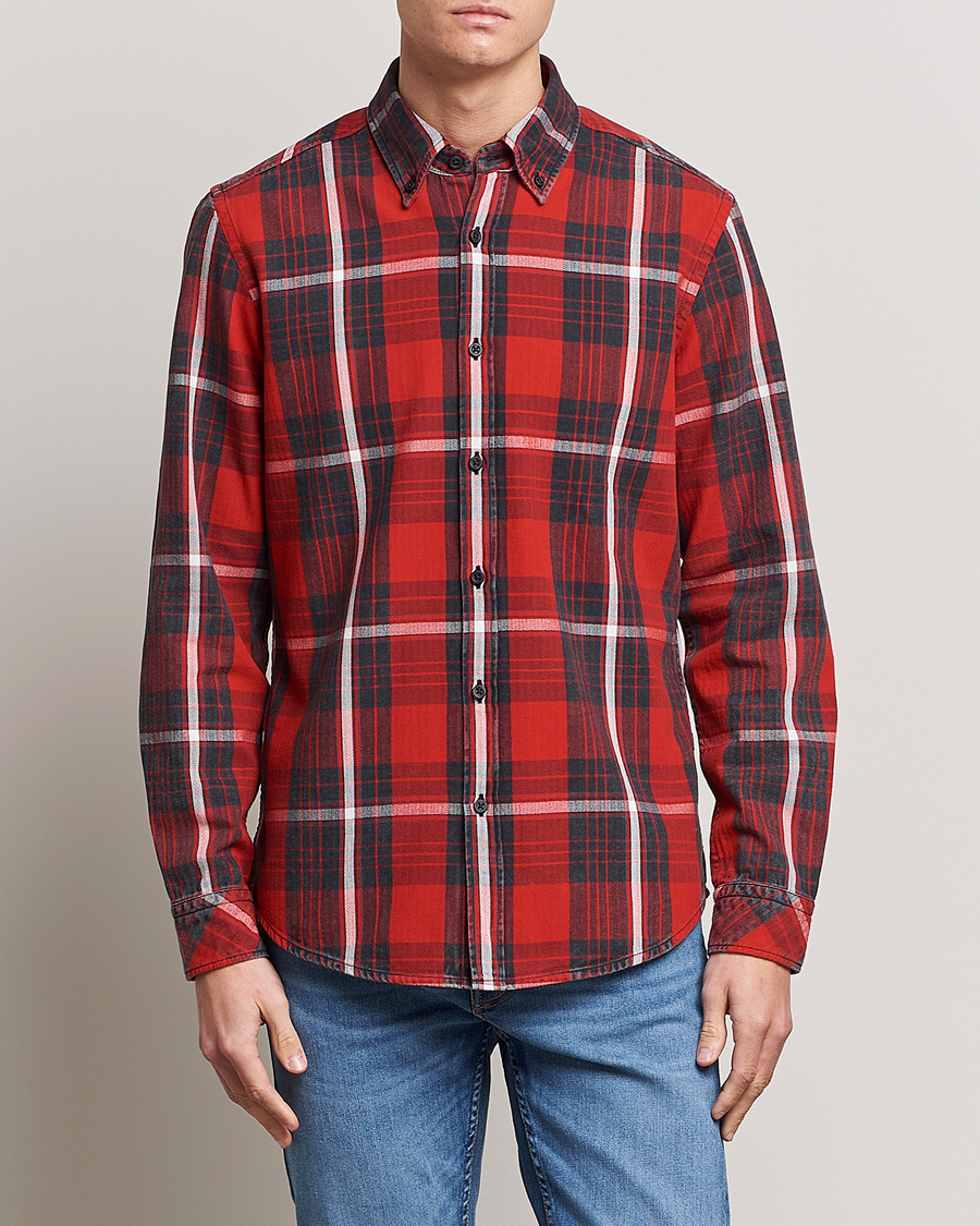 Herren | | BOSS ORANGE | Rickert Checked Shirt Red/Grey