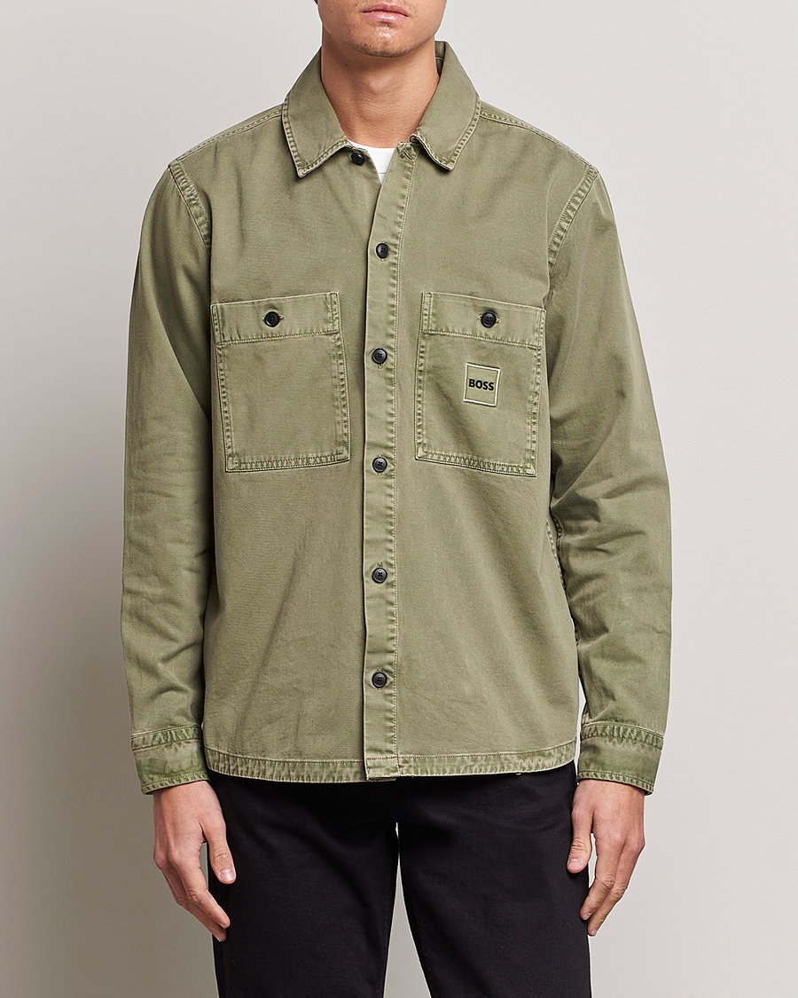 Herren | Overshirts | BOSS ORANGE | Locky Pocket Overshirt Pastel Green