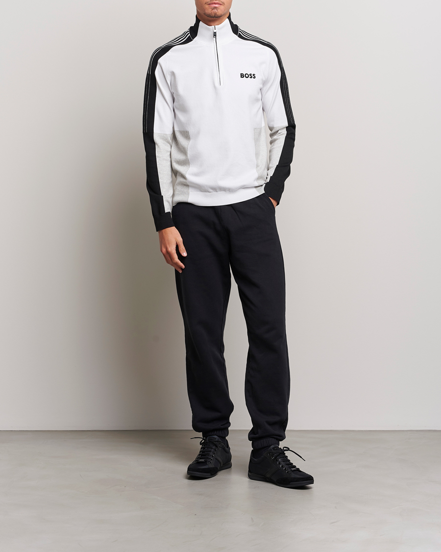 Herren | Pullover | BOSS GREEN | Zolkar Knitted Half Zip White