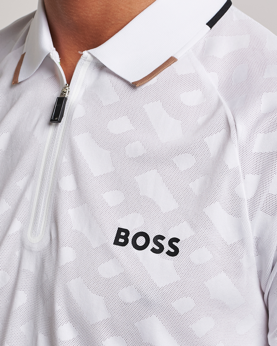 Herren | Poloshirts | BOSS GREEN | Philix MB Monogram Polo White